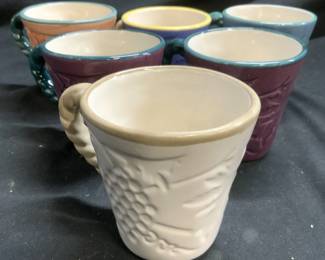 FIORIWARE & JARDINWARE 6 Ceramic Teacups Vessels