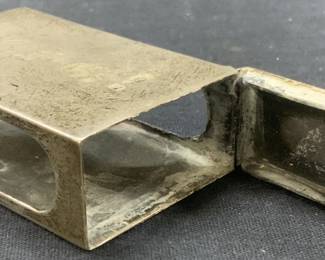 Vtg Monogrammed Sterling Silver Match Box Case