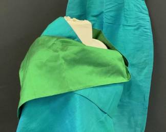 Set 2 Vintage Handmade Silk Dress W Matching Wrap