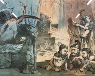 Antq Puck Magazine Keppler Political Illustration