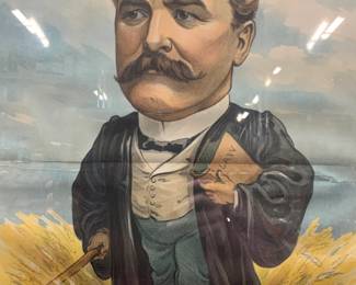 Antique Puck Magazine Color Political Illustration