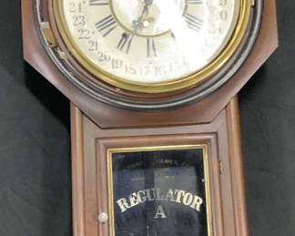 ANSONIA CLOCK CO Antique Octagonal Clock USA 32in