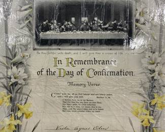 Antique Hand Written Confirmation Paper 1919