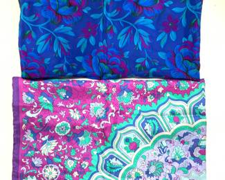 Lot 2 Silk Scarves, Liz Claiborne, Hand Rolled