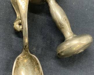 2 Sterling Silver Acc, Towle Spoon & Butler Rattle