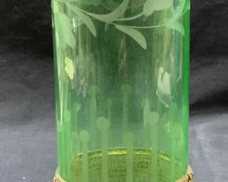 Vintage EmpireWare Uranium Depression Glass Vase