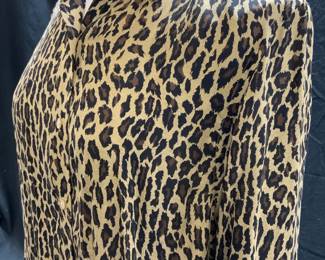 Ralph Lauren Leopard Print Silk Blouse