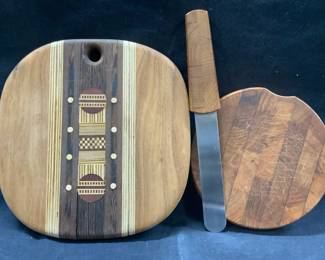 2 Wooden Cutting Boards DANSK & More