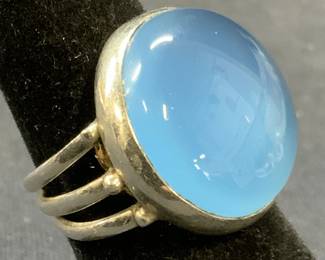 Sterling Silver Blue Calcite Ring
