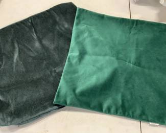 Lot2 Green Velvet Throw Pillow Covers, TangDepot+