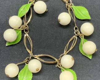 Vintage Beaded & Enamel Bracelet