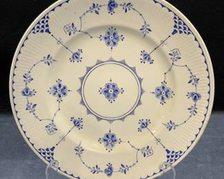 Antique FURNIVALS Blue Denmark Porcelain Plate Eng