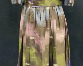 Handmade 50s Style Silk Cocktail Dress w Belt