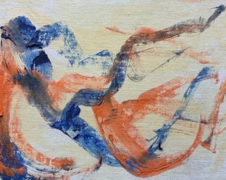 Abstract Acrylic On Canvas Board