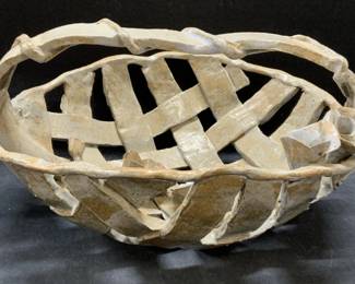Handmade Woven Ceramic Flower Basket