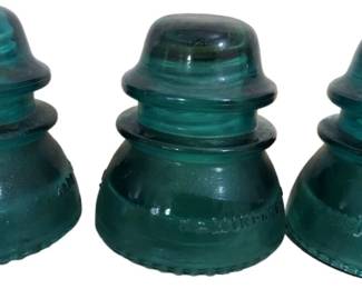 Teal Glass Insulators