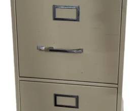 Tan Metal Filing Cabinet