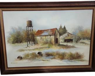 Framed Painting on Canvas