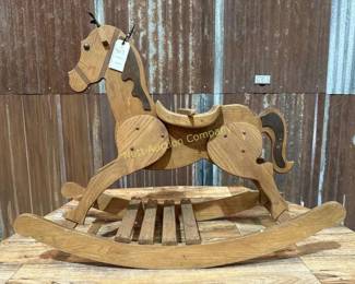 Wooden rocking horses