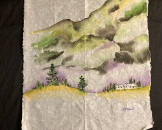 Landscape Watercolor Painting by Paulette Hunter