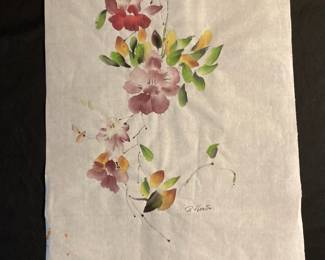 Violets Watercolor Painting by Paulette Hunter