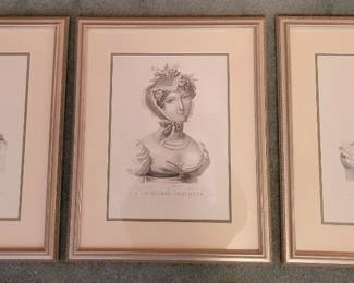 3 Prints Of French Women