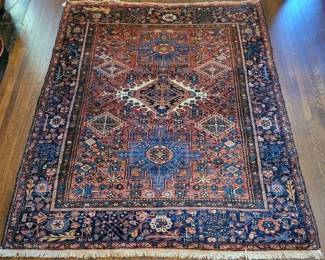 Antique Karaja Handwoven 4 Feet 9 Inches X 6 Feet 2 Inches Area Rug