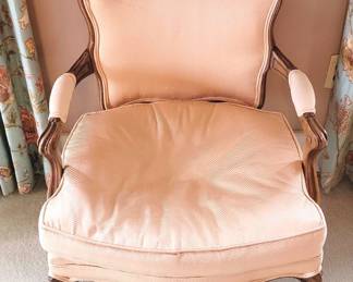 Antique Pink Upholstered Princess Chair