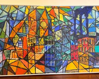 004 Original Abstract Canvas Painting By Dearth