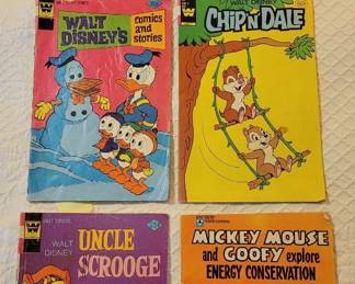 6 Walt Disney Comic Books from the 60s, 70s 80s