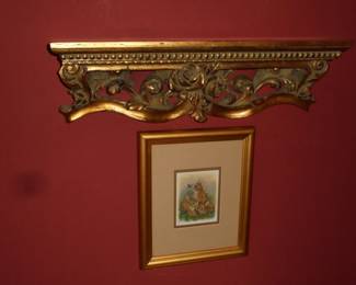 Small gold shelf