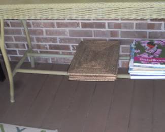 Green wicker table