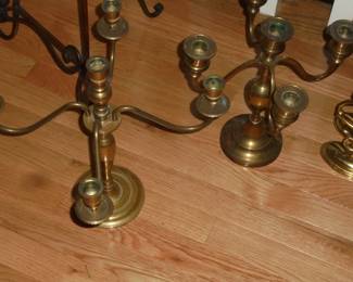2 brass candle holders 