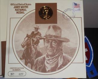 (10) 24-k gold plated limited edition John Wayne coins w/COA  NEW