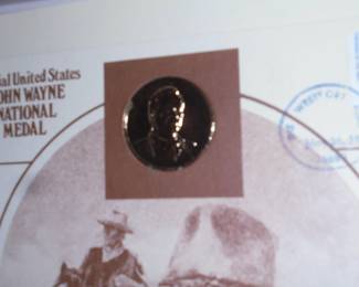 (10) 24-k gold plated limited edition John Wayne coins w/COA  NEW