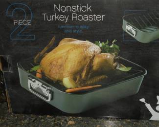 NIB 2 pc non-stick turkey roaster