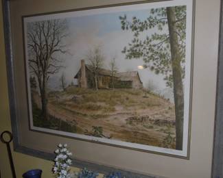 Barn wood frame matted picture - Barn House
