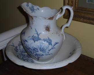 Vintage matching water pitcher & bowl