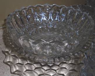 Cut glass fruit bowls