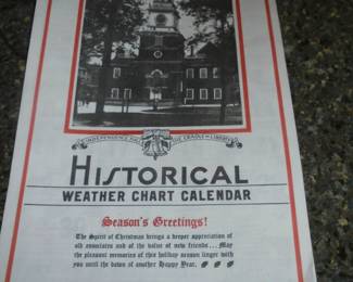 Historical weather chart calendar