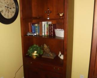 1 of 2 matching 7' tall bookcases  each w/2 drawers/2 shelves/2 doors