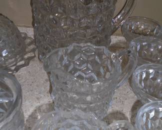 Fostoria small/med/large tea pitchers
