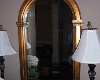 Gold arch frame mirror