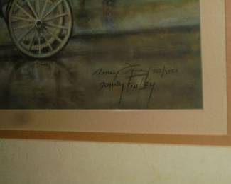 Large double mat/gold frame French street scene  by Donnie Farley  707/3750