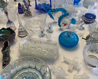 Murano fish, Fenton baskets