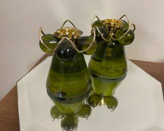 Lucite candle holders