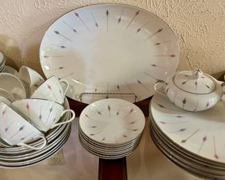 Very nice Mid-Century Harmony House China set - I love the cool pattern 