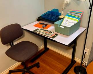 Nice bedroom desk, chair and music books