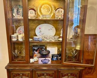 Pretty china cabinet with lots of treasures