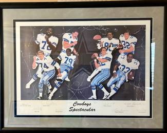 1993 Cowboys Spectacular Signed Artwork- Letter of Authenticity Included